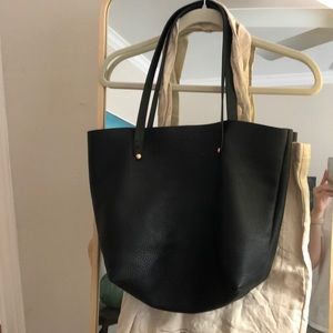 Charlie Middleton Black Nappa Leather Tote